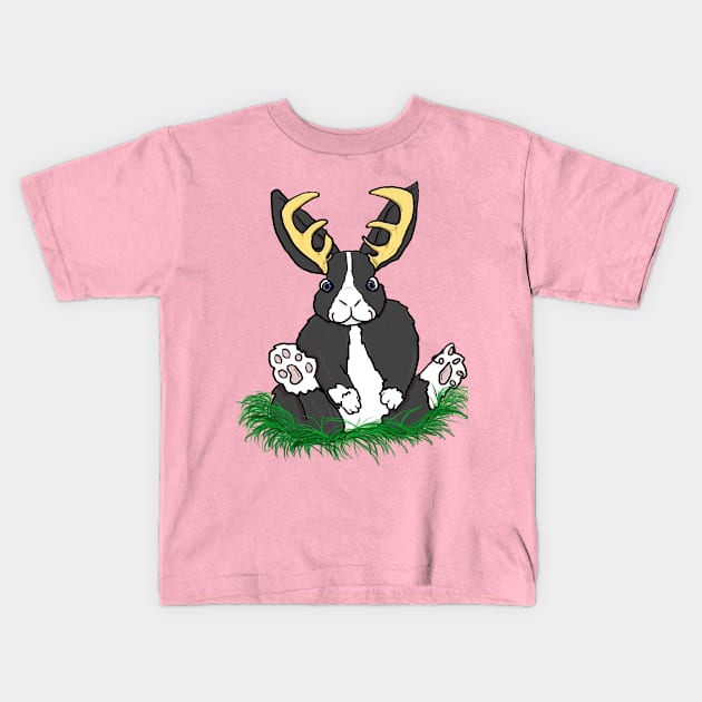 Dutch Jackalope Kids T-Shirt by KatsMind